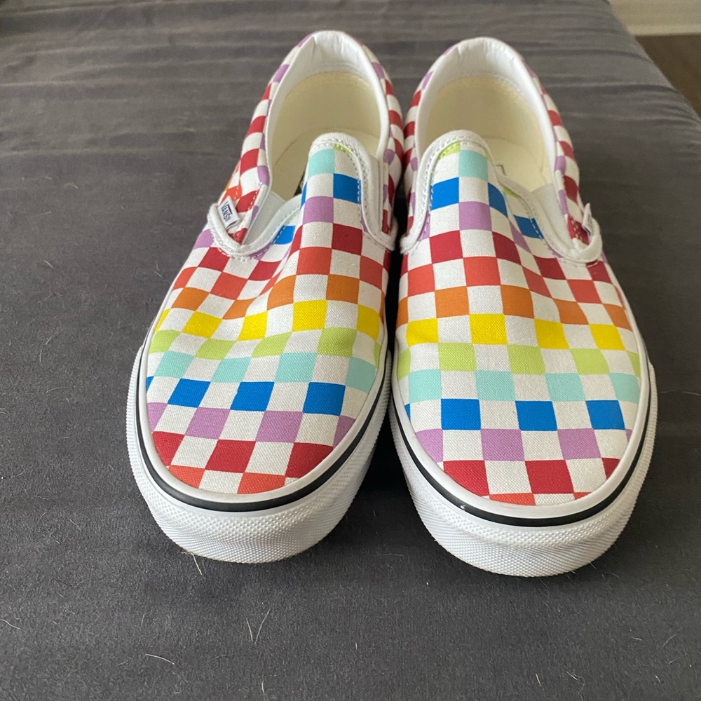 Rainbow Checked Vans